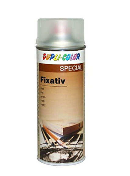 Pastelės, pieštukų ir anglies fiksatorius DUPLI COLOR, atsparus uv, skaidrus, 400 ml
