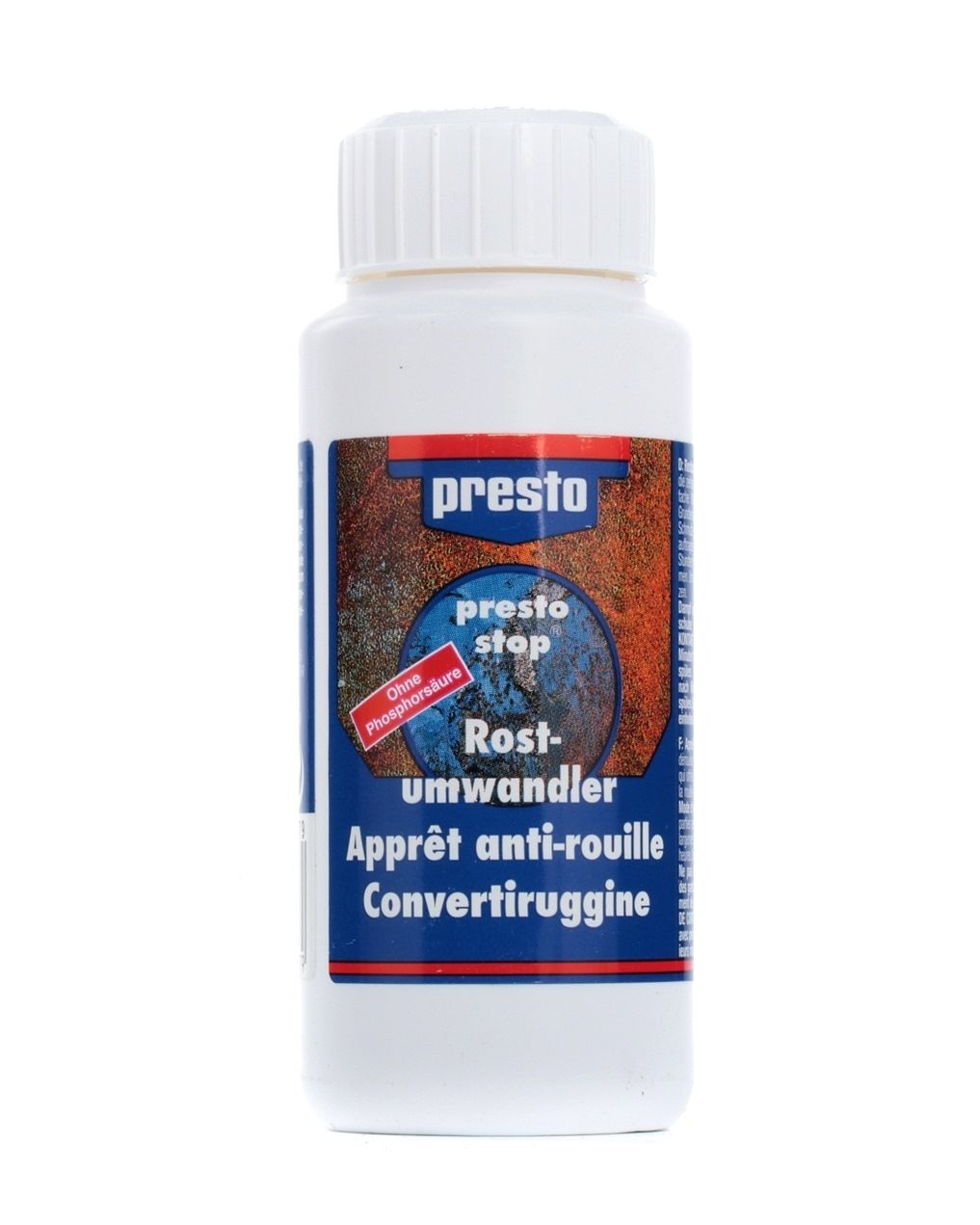 Rūdžių surišėjas ir gruntas metalui PRESTO, antikorozinis, rusvai gelsvos sp., 100 ml