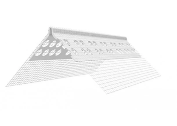 PVC lankstus kampinis profilis Ejot Profil su tinkleliu