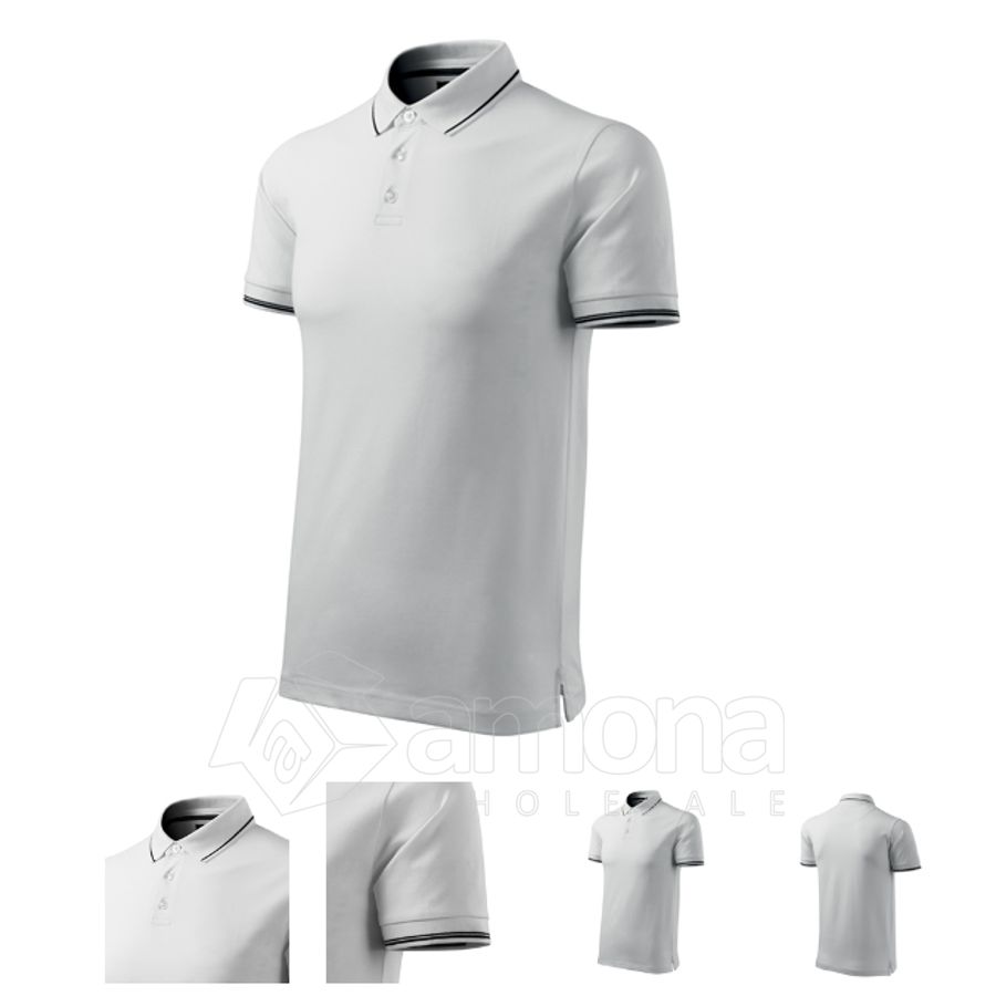 Polo marškinėliai MALFINI Perfection plain White, vyriški