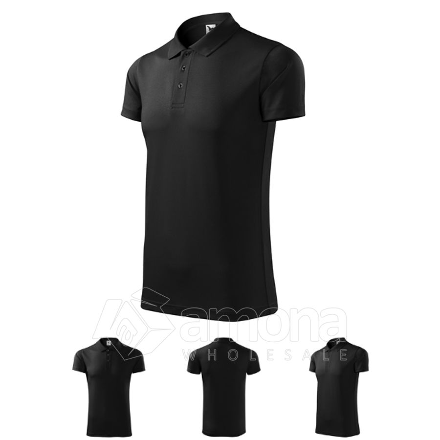 Polo marškinėliai MALFINI Victory Black, unisex