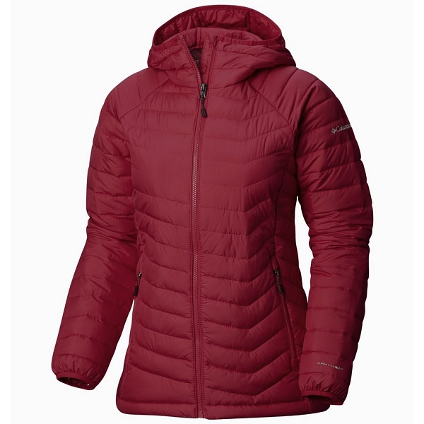 Columbia moteriška striukė POWDER LITE HOODED JACKET. Spalva bordinė