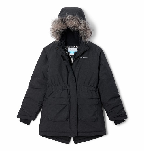 Columbia prailginta striukė mergaitei Nordic Strider™ II Jacket. Spalva juoda 2024