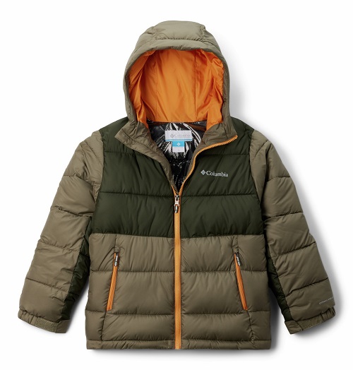 Columbia žiemos striukė Pike Lake™ II Hooded Jacket. Spalva chaki / žalia