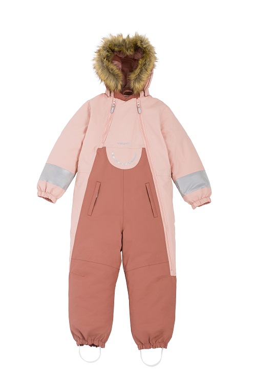 Viking žieminis kombinezonas Alv Winter Playsuit. Spalva koralų / šviesiai koralų