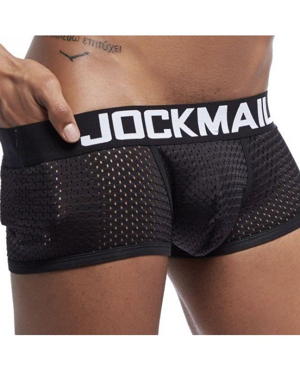 JOCKMAIL Nauji Sexy Vyriški apatiniai Boxer Kvėpuojantys tinkliniai bokseriniai Vyriškos apatinės kelnės