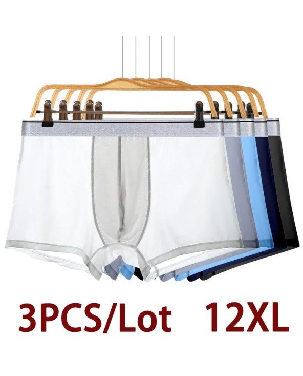 12XL 3PCS Vyrų apatiniai drabužiai Boxer Vyrų apatiniai drabužiai Vyrų kelnaitės Boxer Shorts