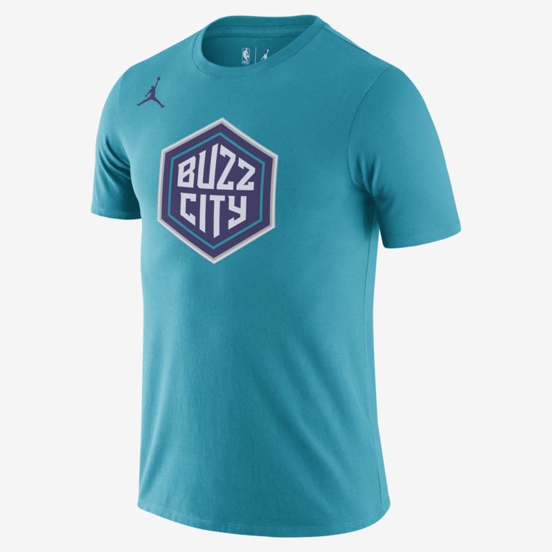 Jordan Nba Charlotte Hornets Logo Dri-Fit Marškinėliai - Dydis XS (DA6003-415 Marškinėliai)