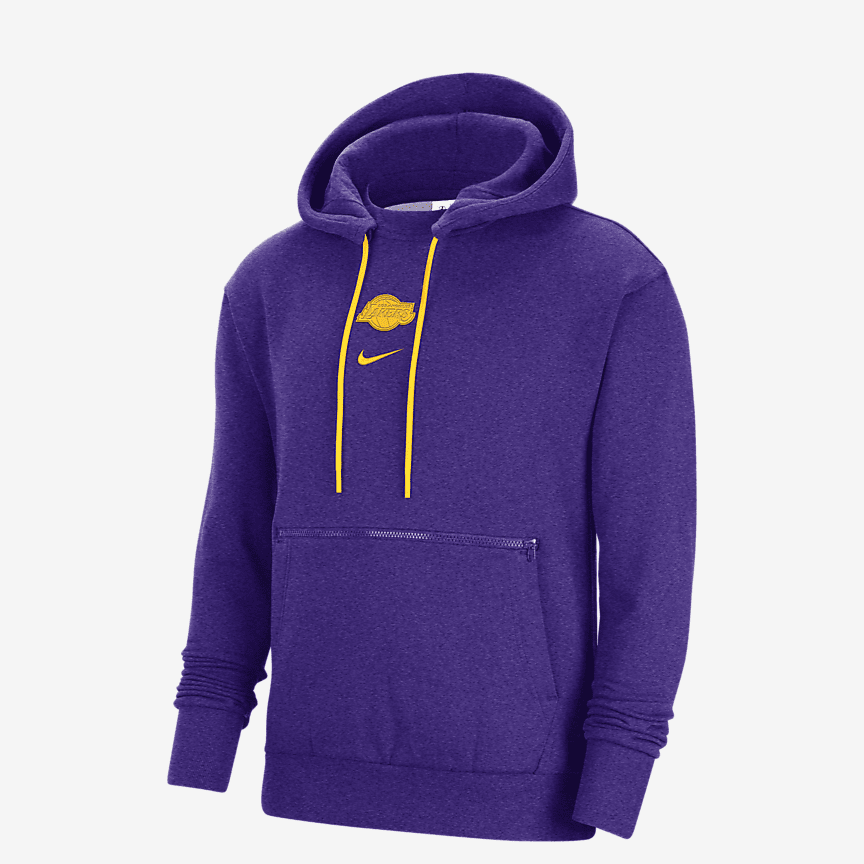 Nike NBA Los Angeles Lakers Courtside Pullover Fleece Hoodie džemperis - Dydis XL (DR9295-504 Džemperiai)