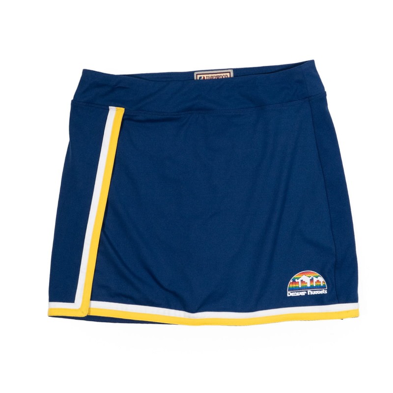 Mitchell & Ness Womens Tennis Skort Denver Nuggets - Dydis M (SKRT5179-DNUYYPPPBLUE Sijonai)