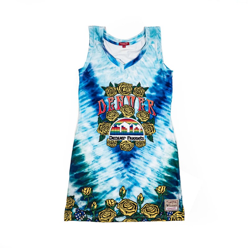 Mitchell & Ness NBA Womens Flover Dress Denver Nuggets - Dydis M (TNMK5162-DNU00PPBLUE Suknelės)