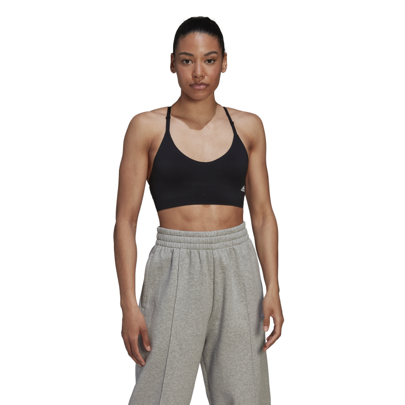 adidas PureLounge Light-Support Strappy Bra - Dydis L (DD) (HD0284 Sportinės liemenėlės)