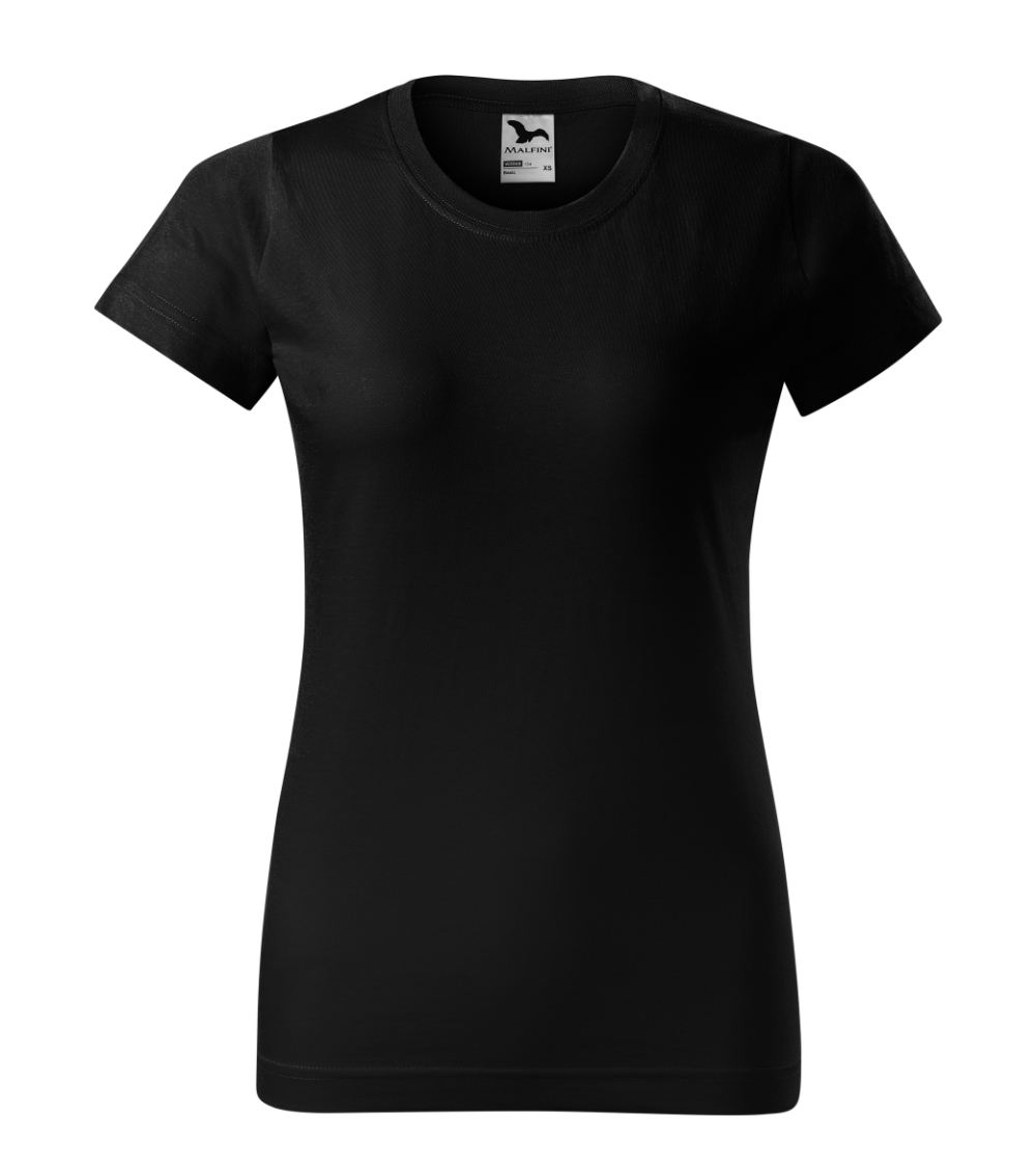 Moteriški Marškinėliai MALFINI Basic 134 Black, 160g/m2