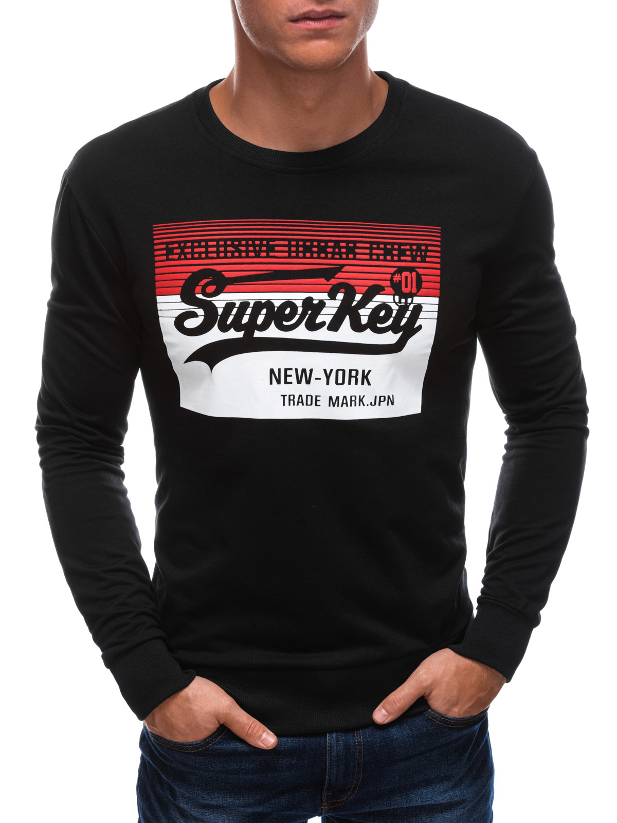 Vyriškas džemperis juodas Key