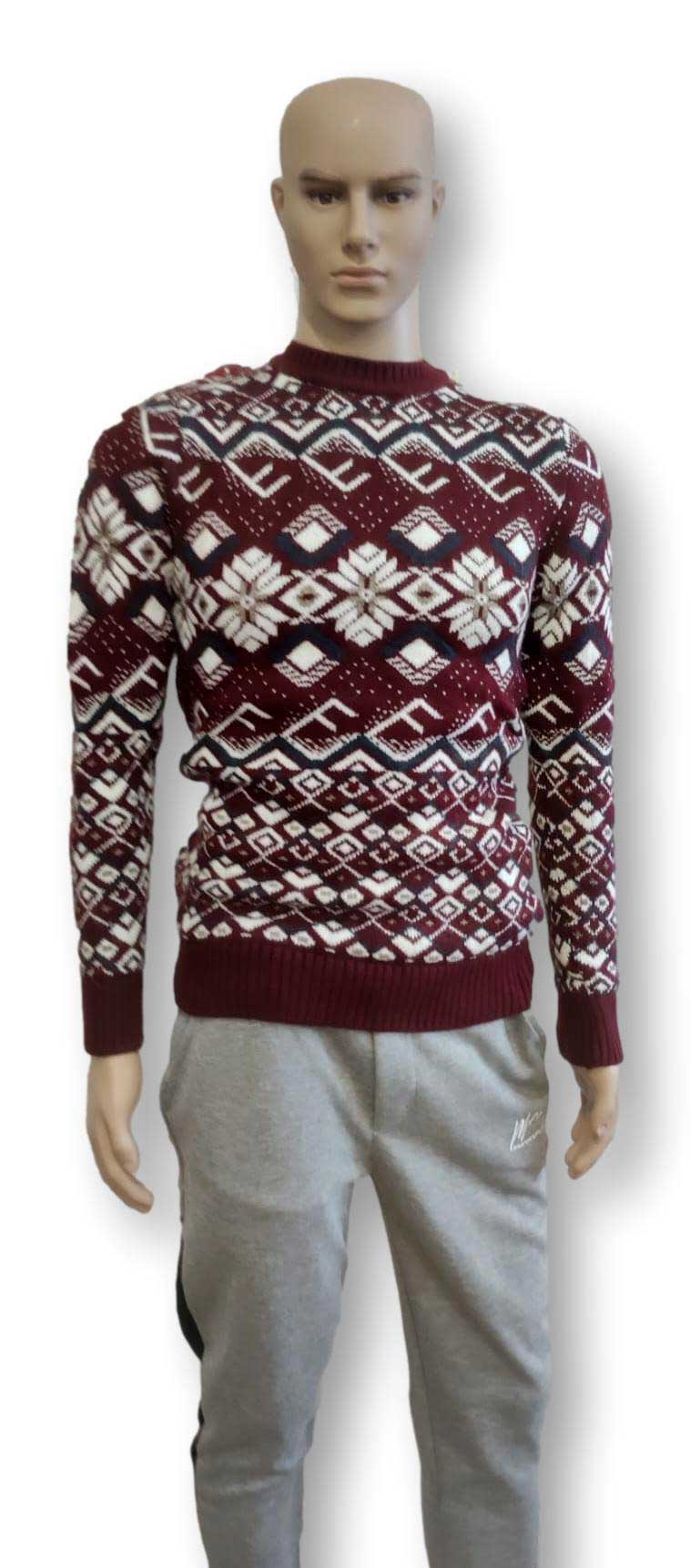 Vyriškas bordo megztinis Flake