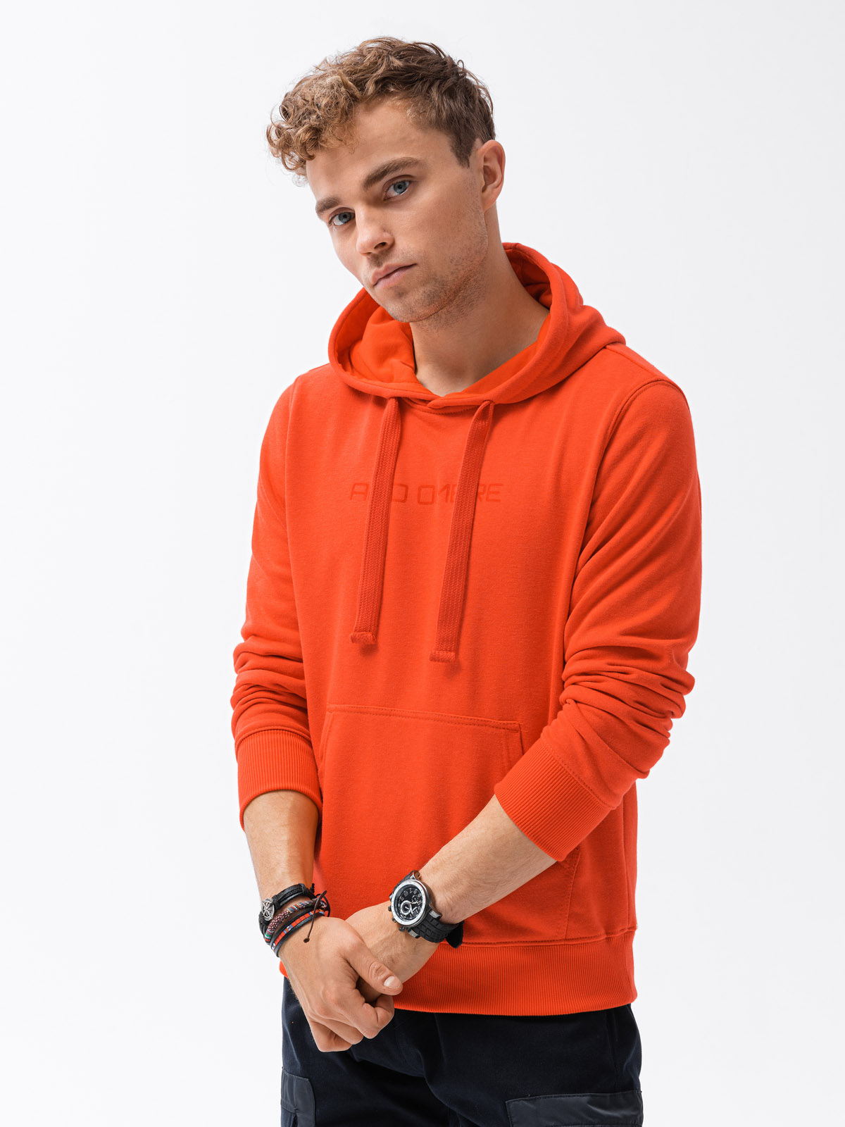 Oranžinis vyriškas džemperis Lutol
