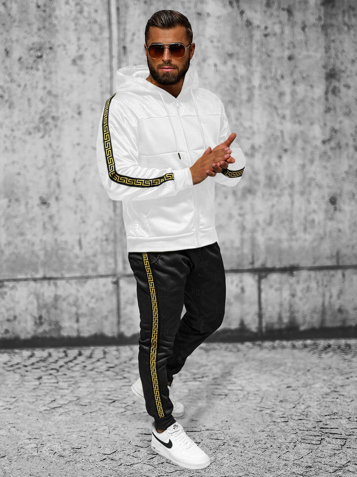 Dviejų spalvų vyriškas laisvalaikio komplektas Fashion