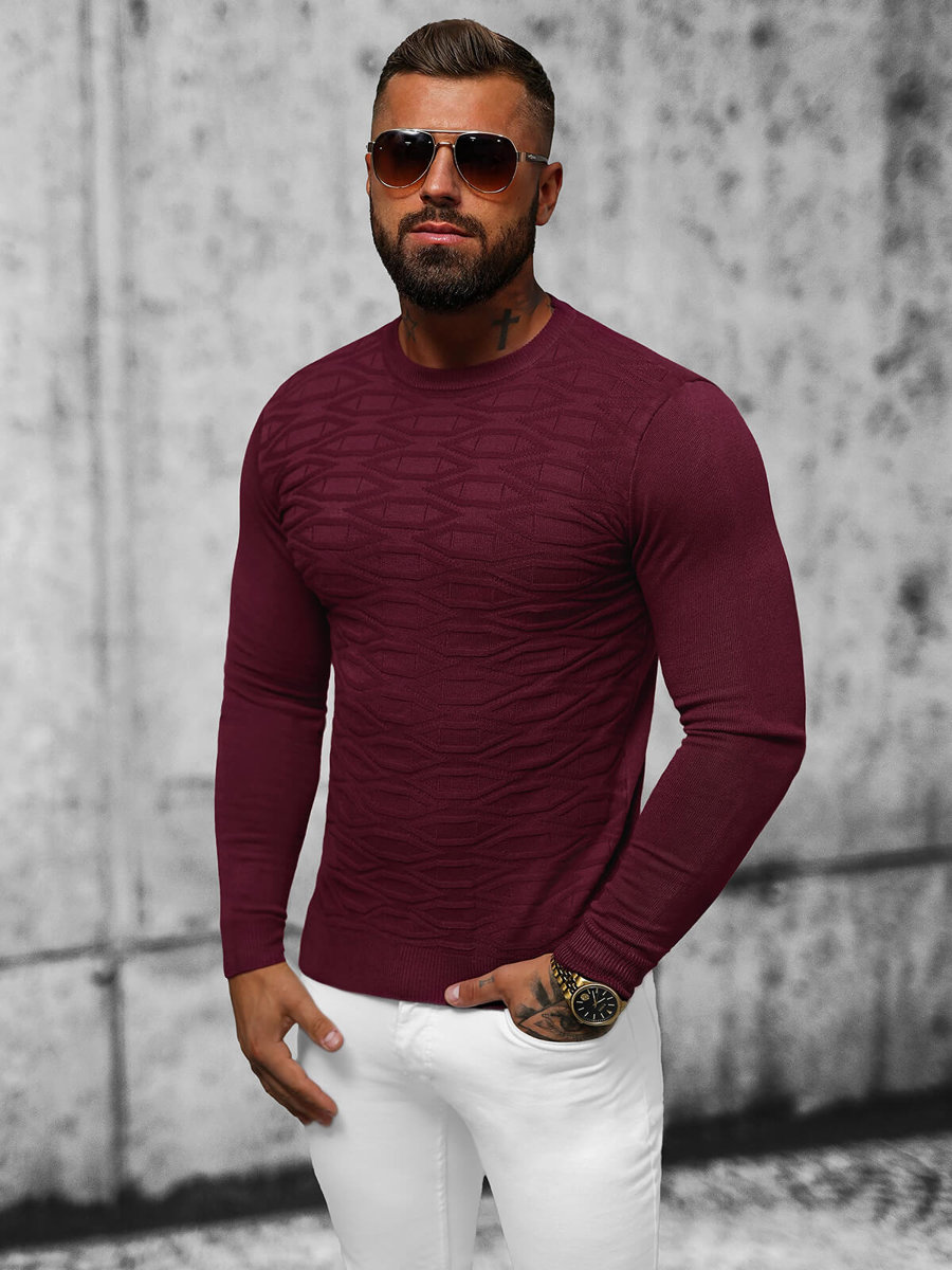Bordo megztinis Heser