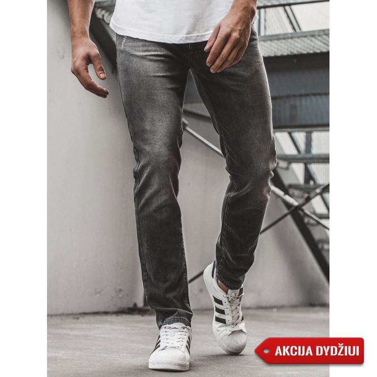 Akcija: Juodos spalvos vyriški džinsai Meinor