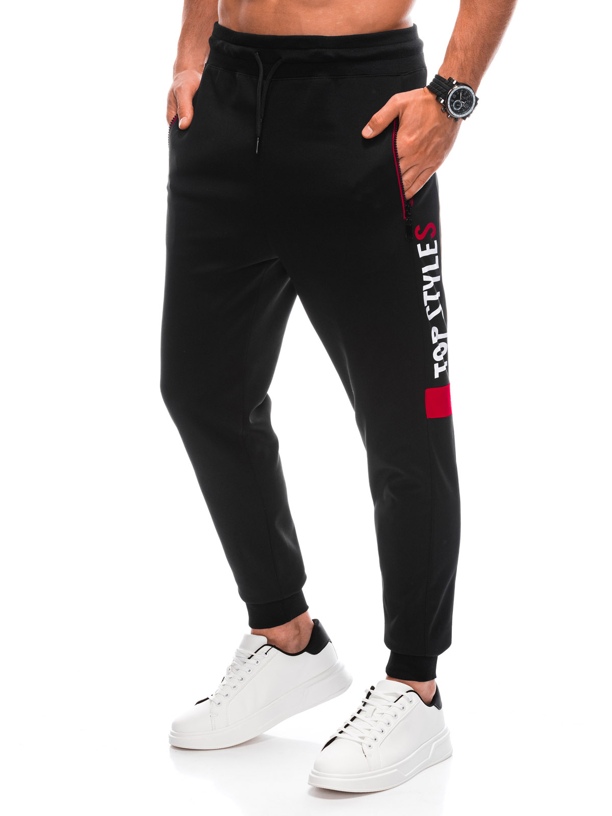 Juodos laisvalaikio kelnės Top