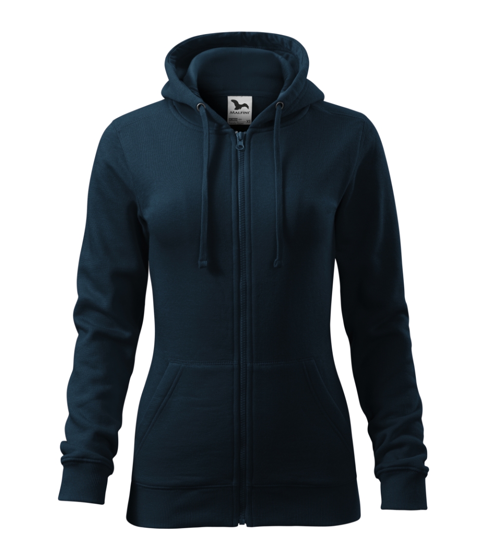 Moteriškas džemperis MALFINI Trendy Zipper 411 Navy blue, 300 g/m²