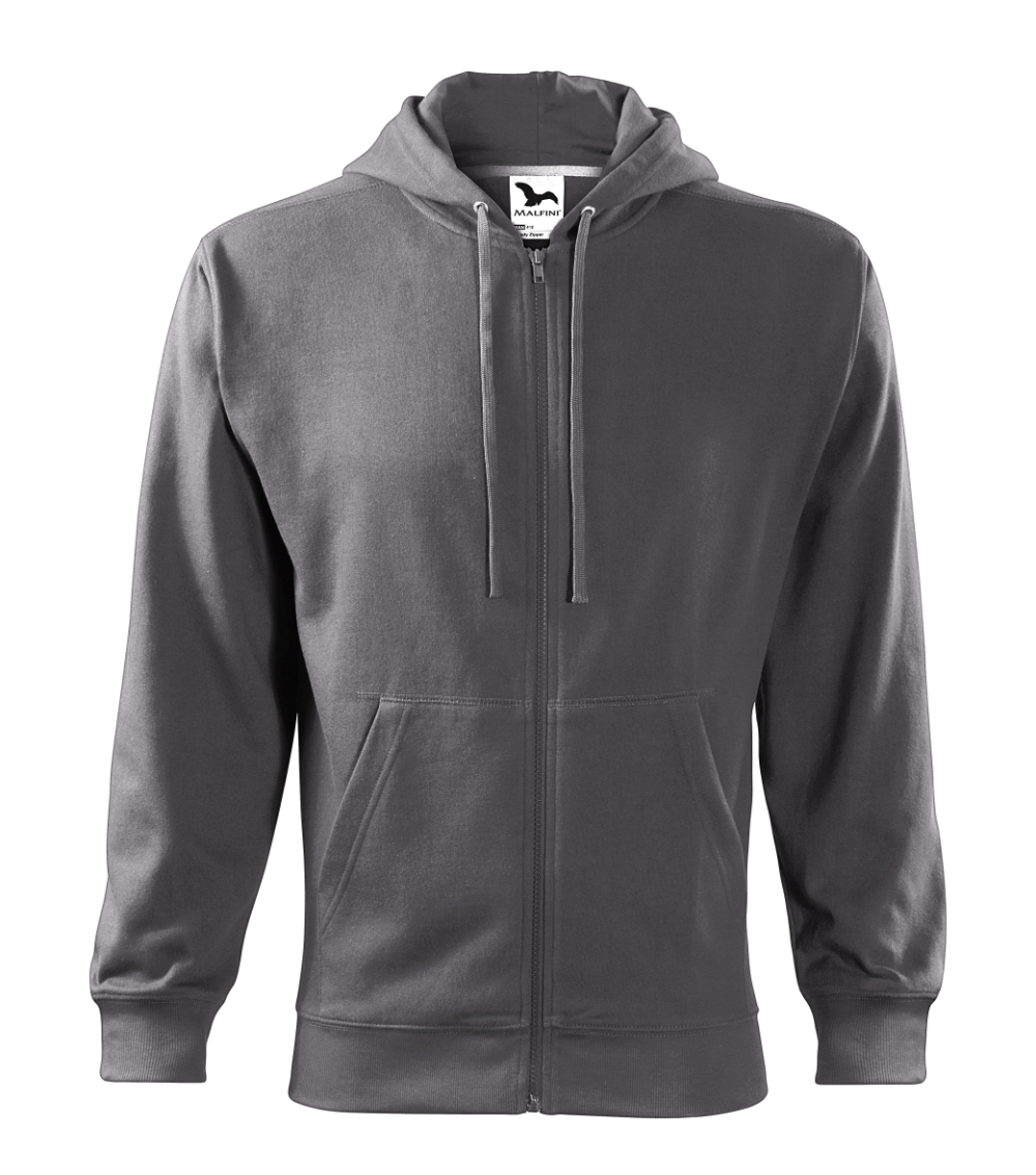 Vyriškas džemperis MALFINI Trendy Zipper 410 Steel gray, 300 g/m²
