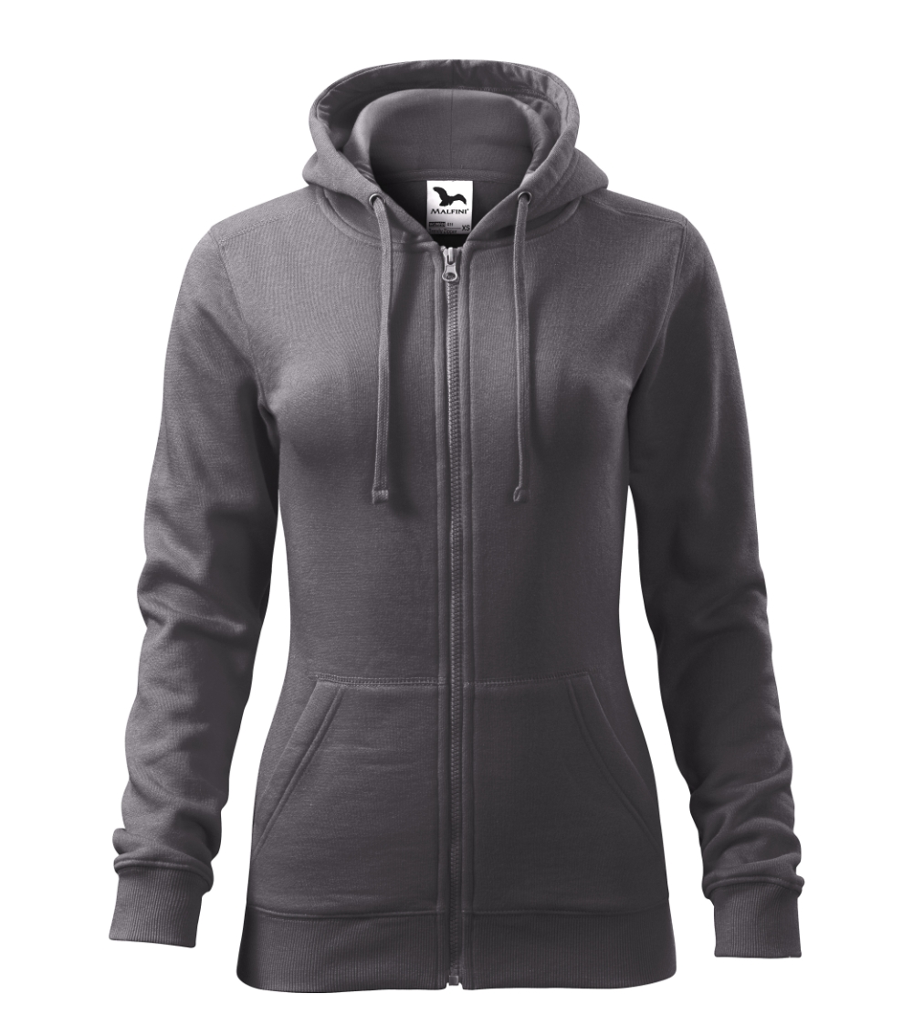 Moteriškas džemperis MALFINI Trendy Zipper 411 Steel gray, 300 g/m²