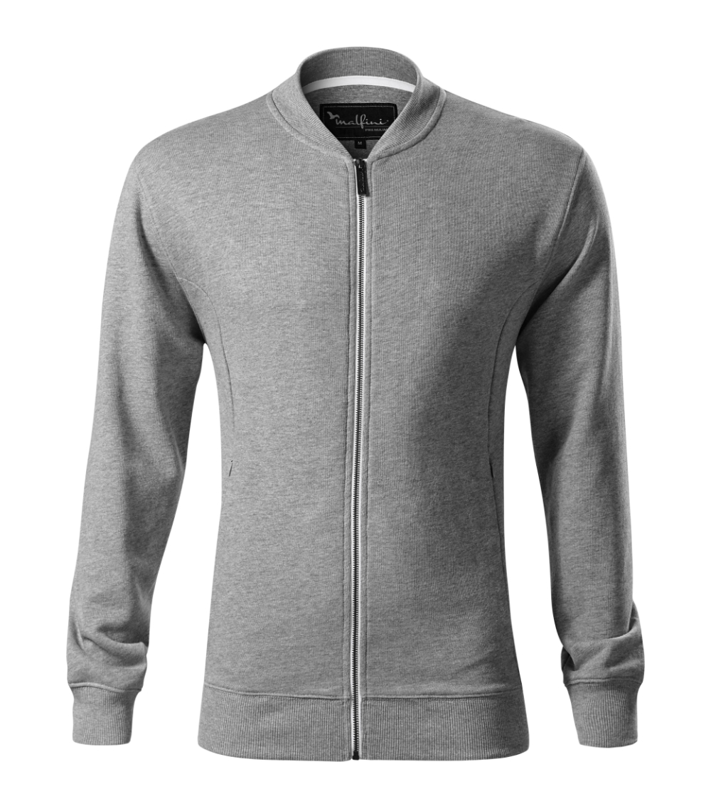 Vyriškas megztinis MALFINI Bomber 453 Dark gray melange 320 g/m²