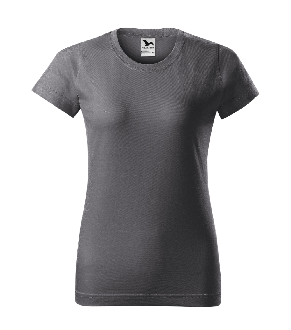 Moteriški Marškinėliai MALFINI Basic 134 Steel gray, 160g/m2