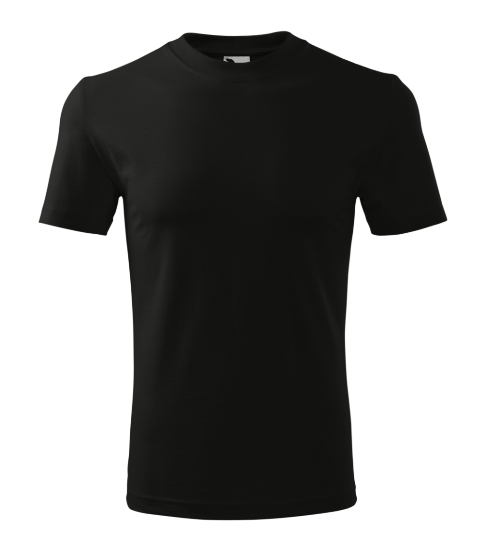 Marškinėliai unisex MALFINI Classic 101 Black, 160g/m2