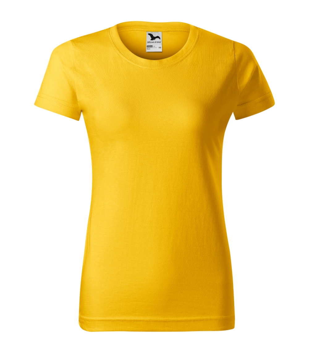 Moteriški Marškinėliai MALFINI Basic 134 Yellow, 160g/m2