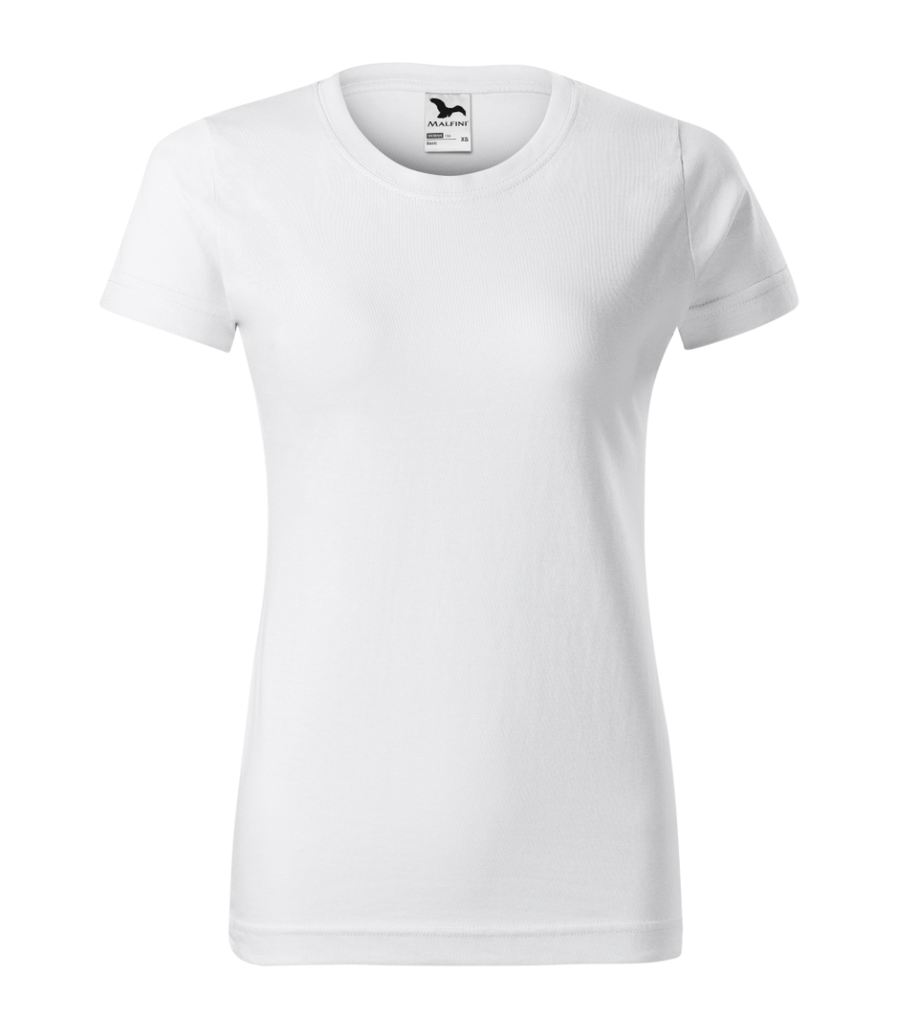 Moteriški Marškinėliai MALFINI Basic 134 White, 160g/m2