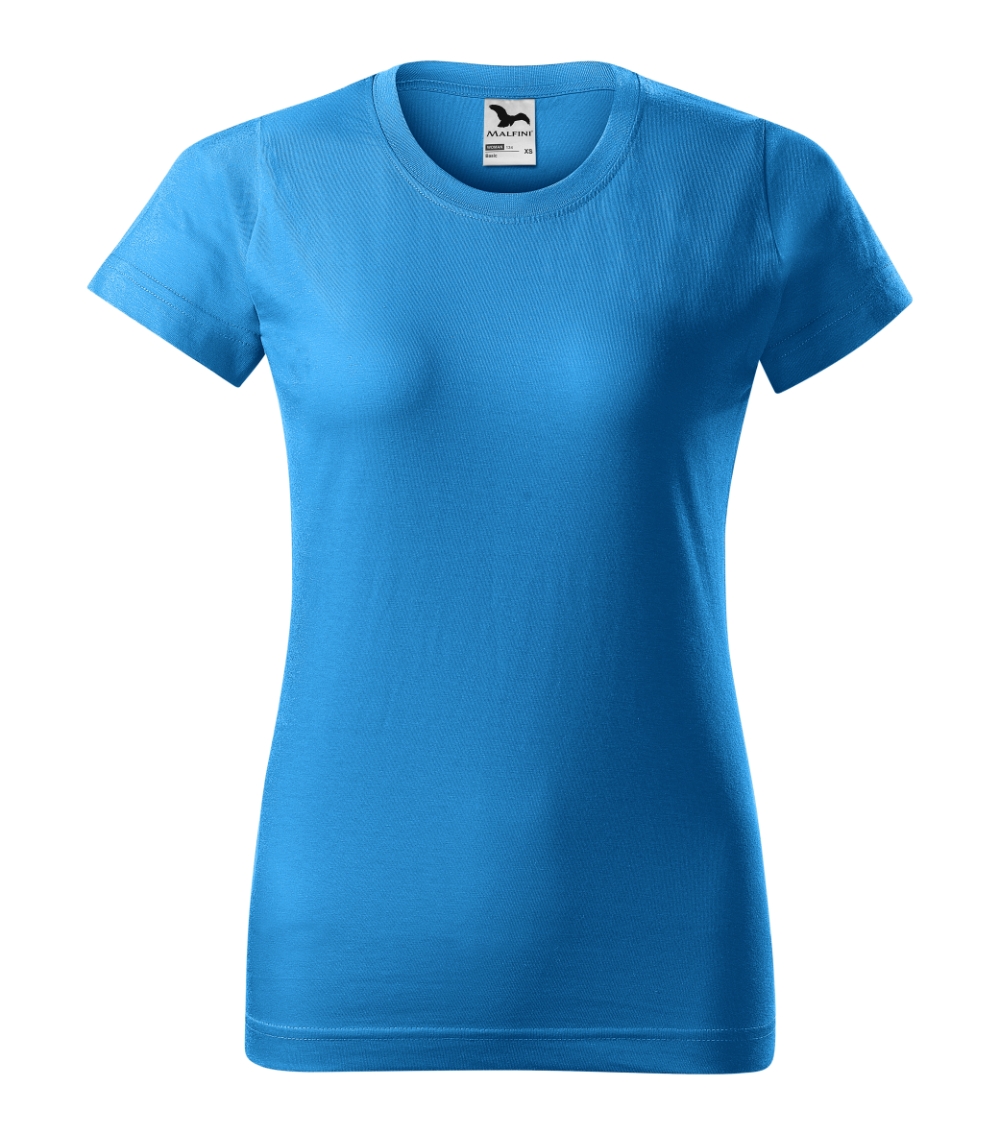 Moteriški Marškinėliai MALFINI Basic 134 Blue, 160g/m2