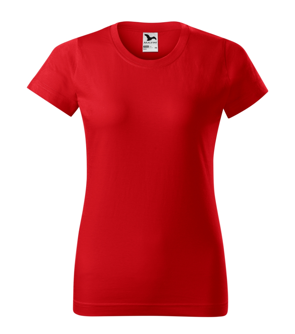 Moteriški Marškinėliai MALFINI Basic 134 Red, 160g/m2
