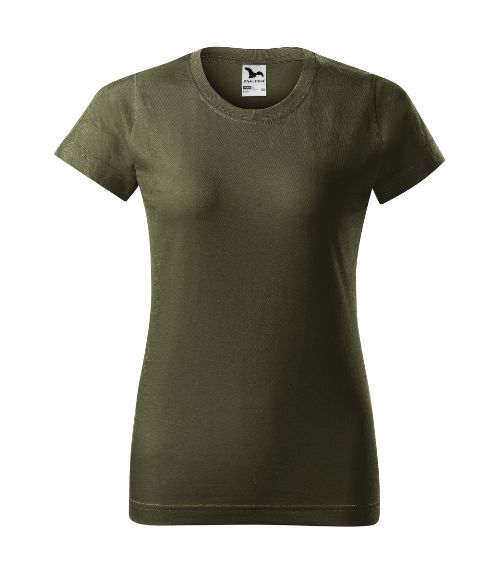 Moteriški Marškinėliai MALFINI Basic 134 Military, 160g/m2
