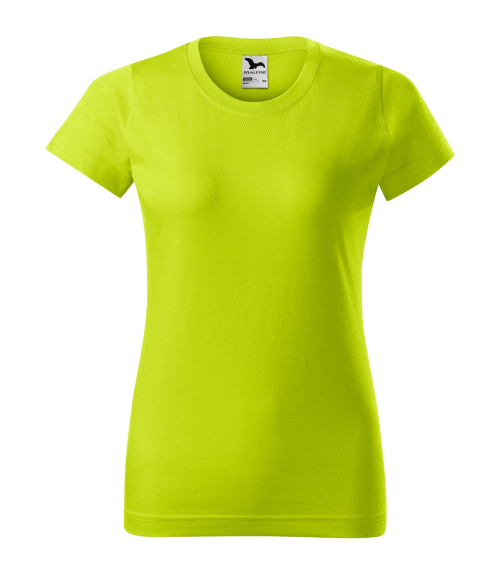 Moteriški Marškinėliai MALFINI Basic 134 Lime punch, 160g/m2