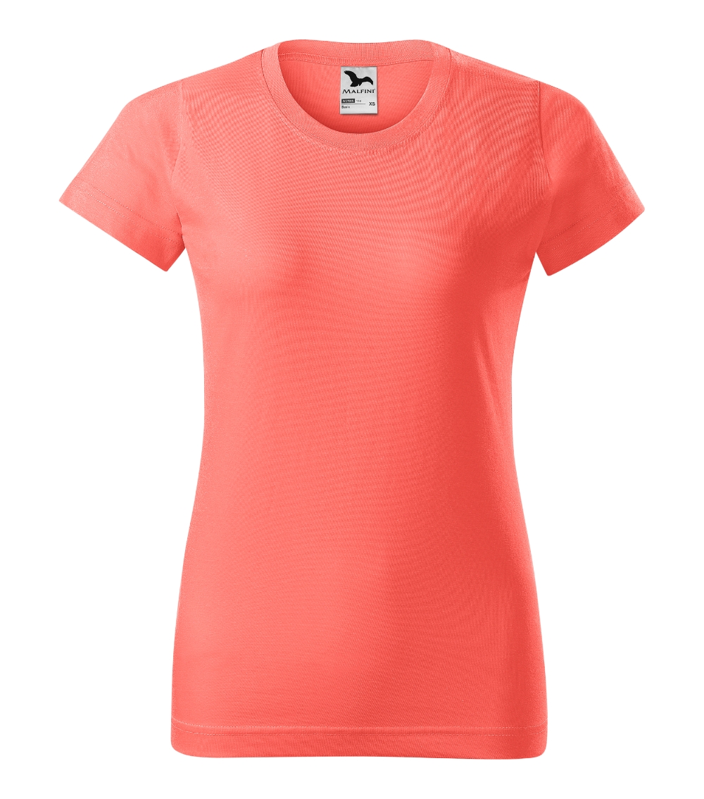Moteriški Marškinėliai MALFINI Basic 134 Coral, 160g/m2