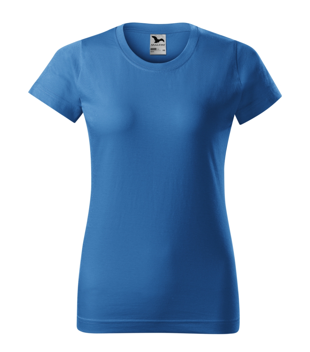 Moteriški Marškinėliai MALFINI Basic 134 Azure blue, 160g/m2