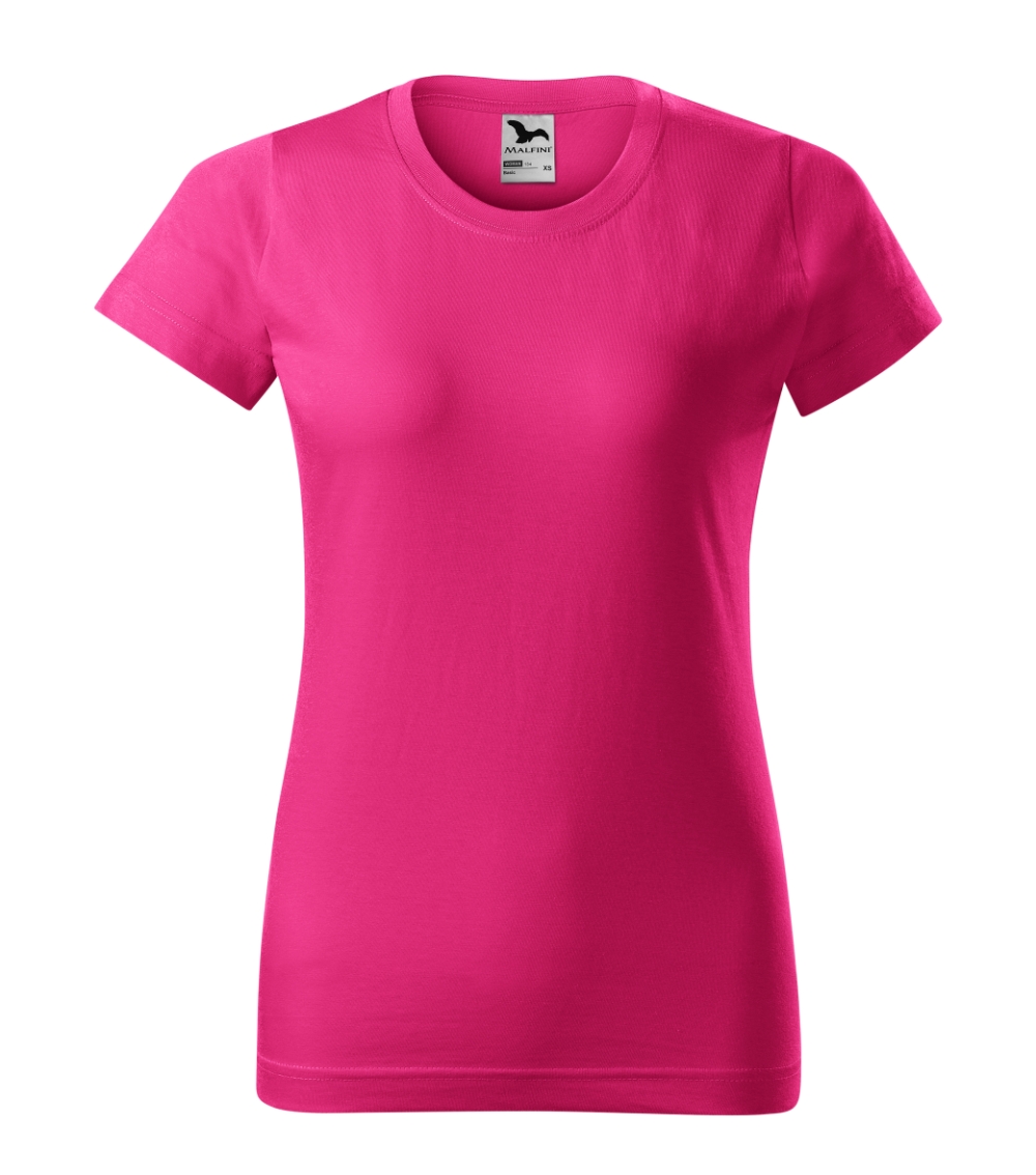 Moteriški Marškinėliai MALFINI Basic 134 Magenta, 160g/m2