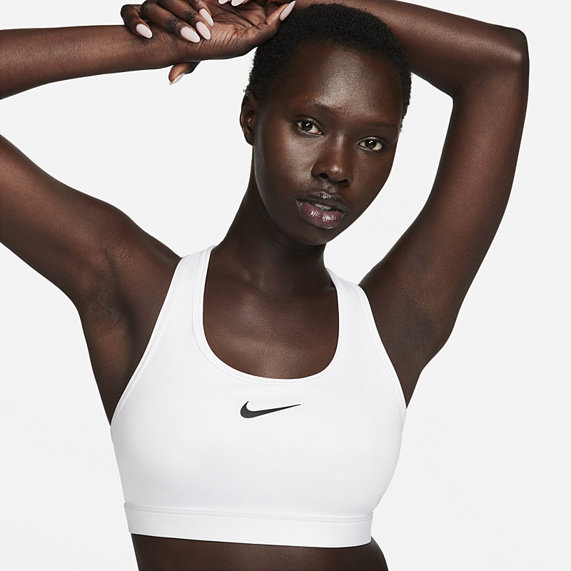Nike Swoosh Medium Support - Dydis L (DX6821-100 Sportinės liemenėlės)