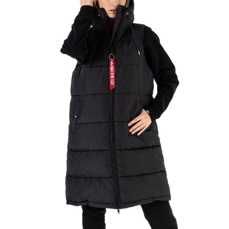 Alpha Industries Long Puffer Vest Wmn - Dydis L (10800203 Liemenės)