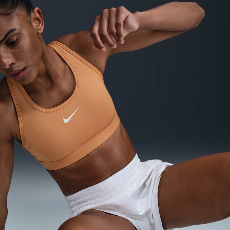 Nike Swoosh Medium Support - Dydis L (DX6821-856 Sportinės liemenėlės)