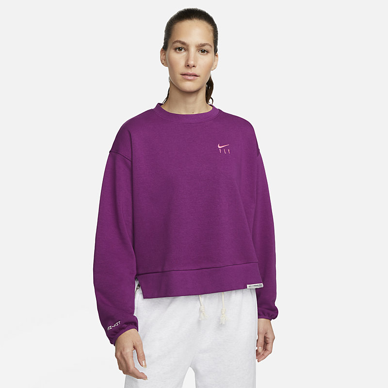 Nike Wmns Dri-FIT Swoosh Fly Standard Issue - Dydis XS (DQ6817-503 Džemperiai)