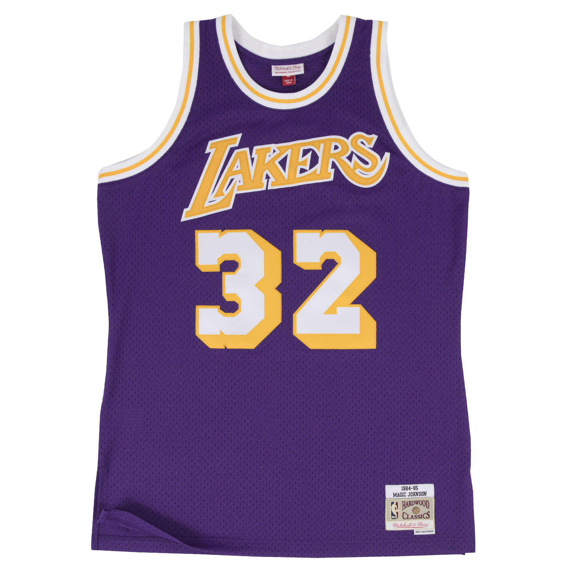 Mitchell & Ness NBA Swingman Jersey 2.0 Los Angeles Lakers 1984-85 Magic Johnson Purple - Dydis S (SMJYGS18176-LALPURP84EJH Marškinėliai)