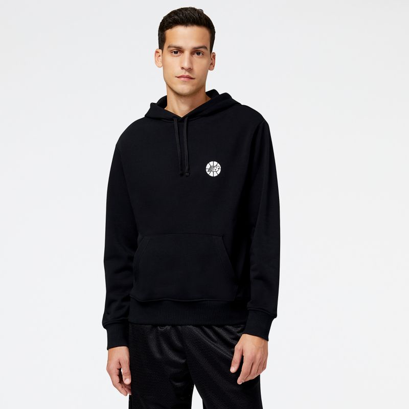 New Balance Hoops Essentials Fundamental Hoodie - Dydis L (MT23581BK Džemperiai)