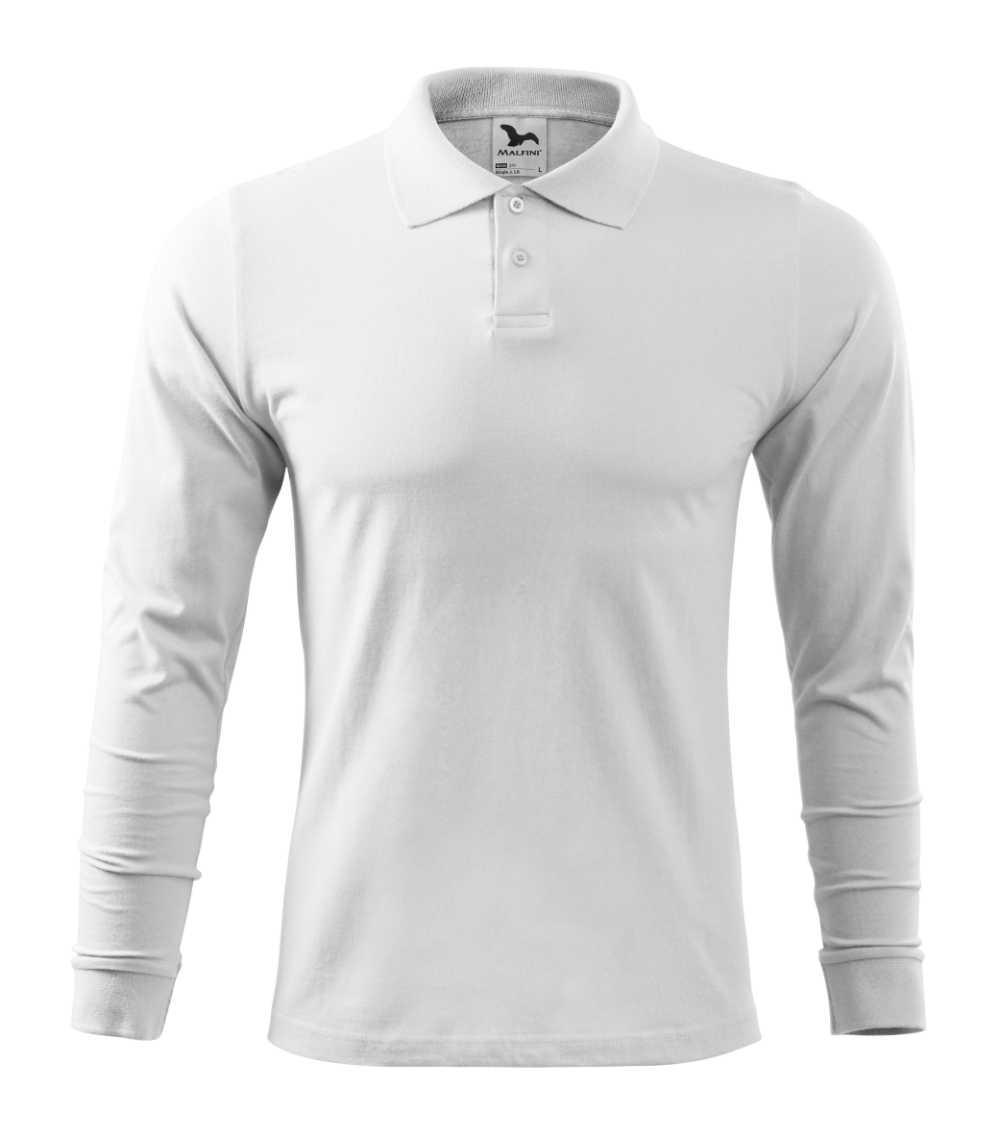 Vyriški polo marškinėliai Single J. LS 211 balti