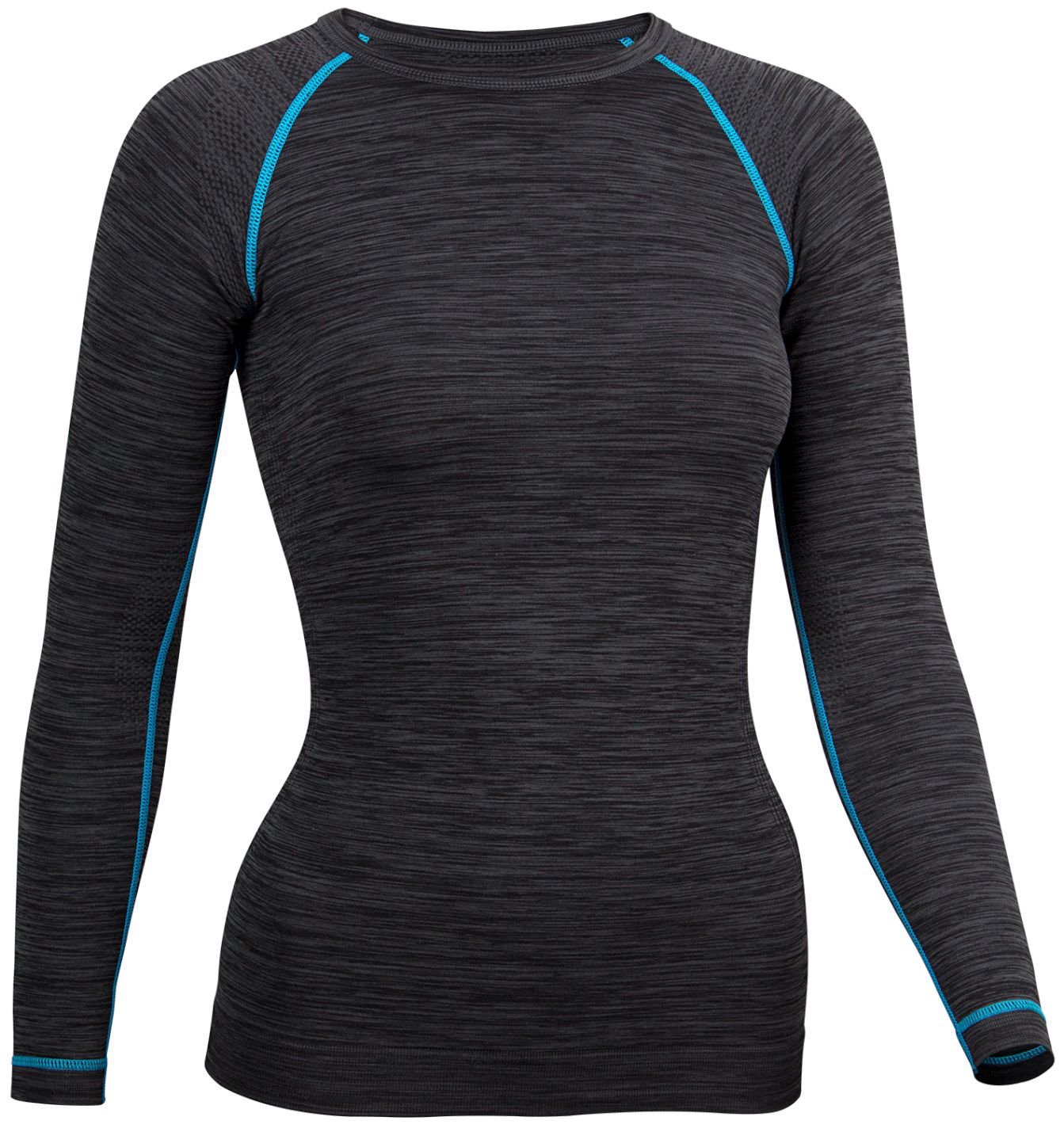Termo Marškinėliai mot. AVENTO 0771 38 Black/Aqua