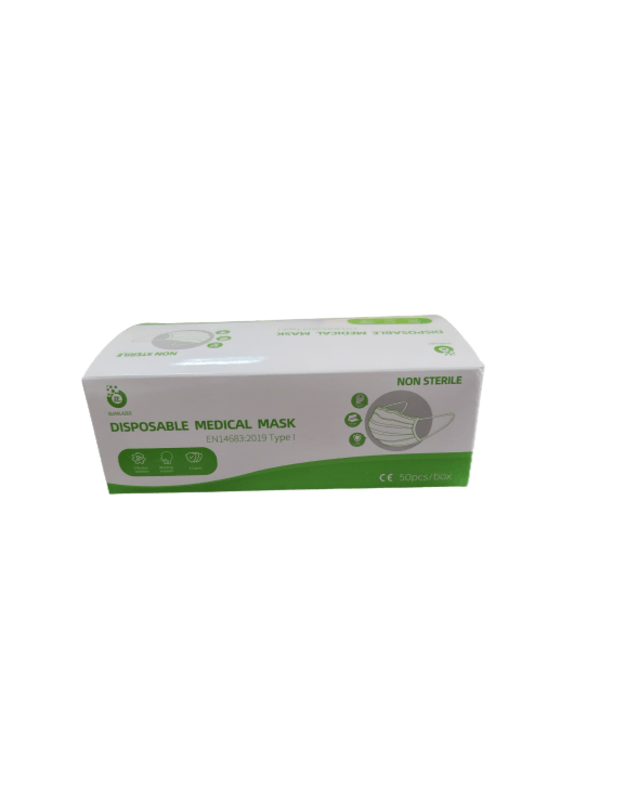 Vienkartinės medicininės veido kaukės Tipe-1 50vnt.