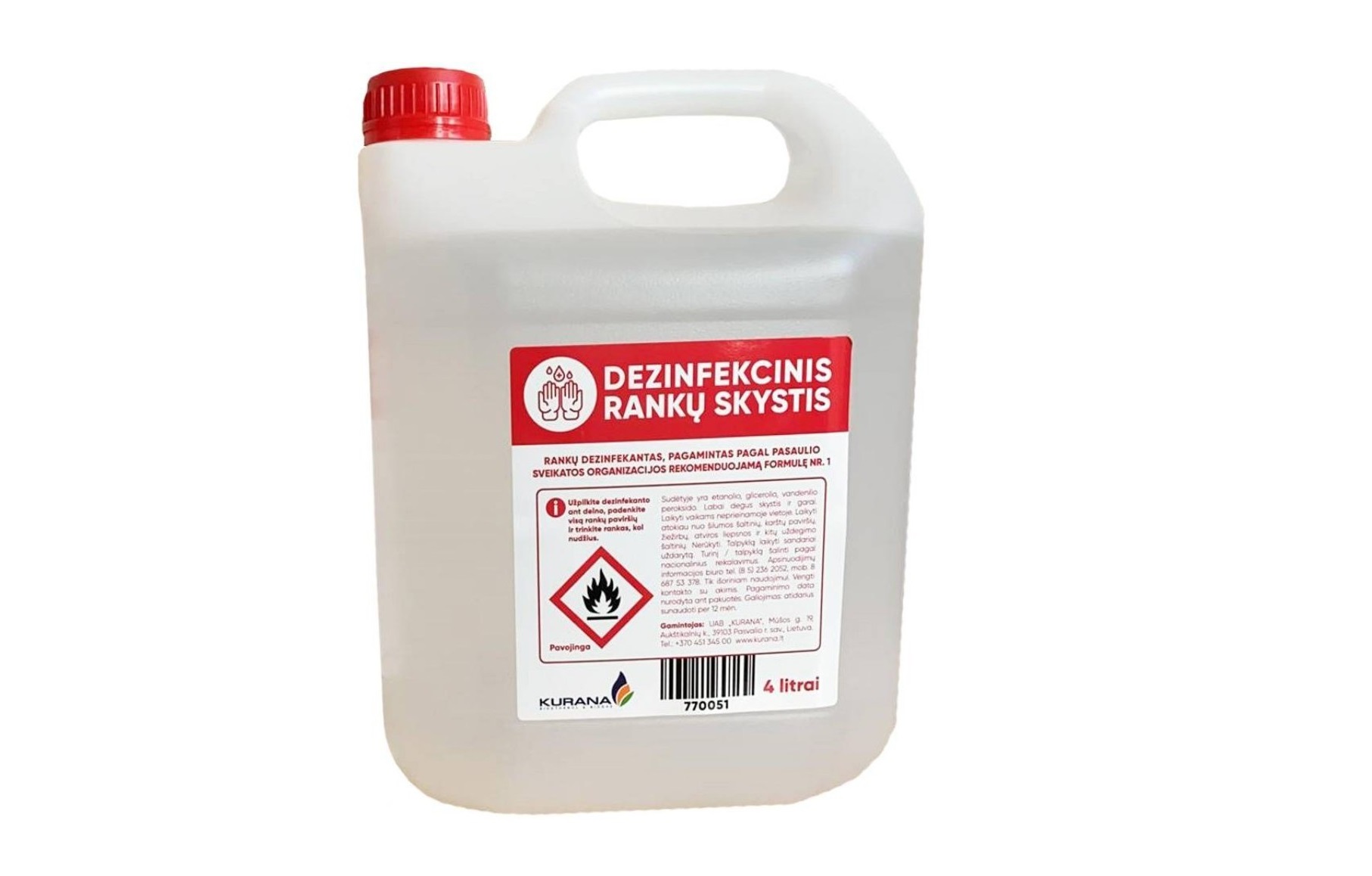 Rankų dezinfekantas 4 L Dezinfcare