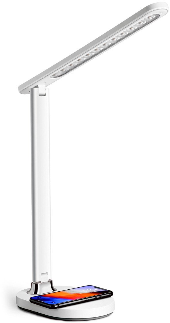 Platinet desk lamp with wireless charger PDL081W 18W QI, white (45244)